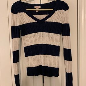 Arizona navy and cream striped sweater